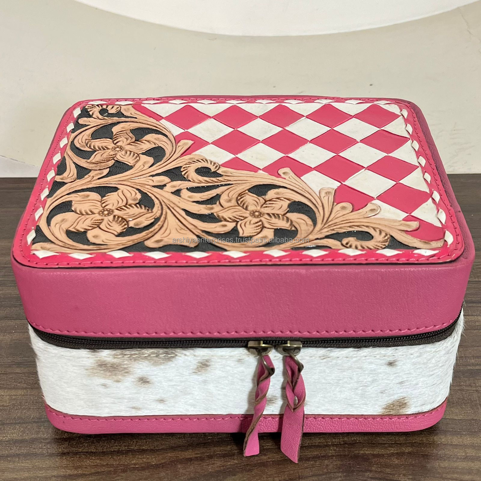 Pink & White Checkered