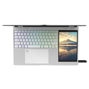 Doble pantalla Oem Ultra Slim Computer 8Gb + 256Gb N100 4 núcleos Cámara de alta definición Estudiante Laptop Win 11 Sistema operativo