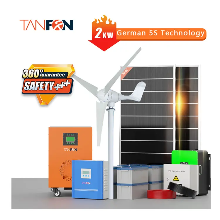 Tanfon 20kw energia solar vento gerando windmills iso certificação ce para casa melhor preço