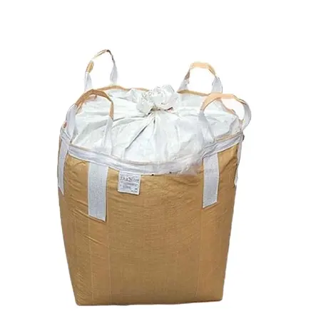 Factory direct price u-panel type tote a metric bag 35"L x 35"W x 43"H Flexible bulk bag for coffee bean Baffle Fibc Bag