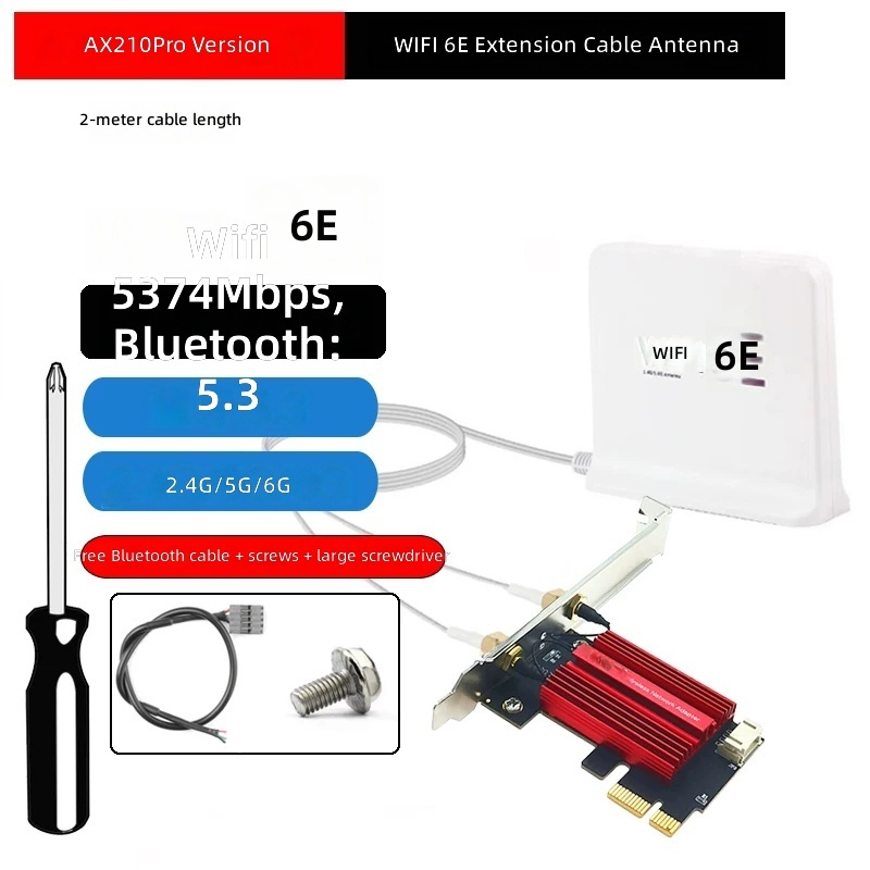 Red-AX210 PRO - WiFi 6E Tri-Band Antenna
