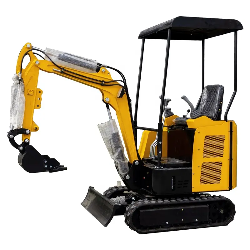A 2T 3 Ton Mini Track Hoe Accessories Bucket Flail Mower Hydraulic Pump 1 Ton Excavator Small For Stump Grinder Attachment