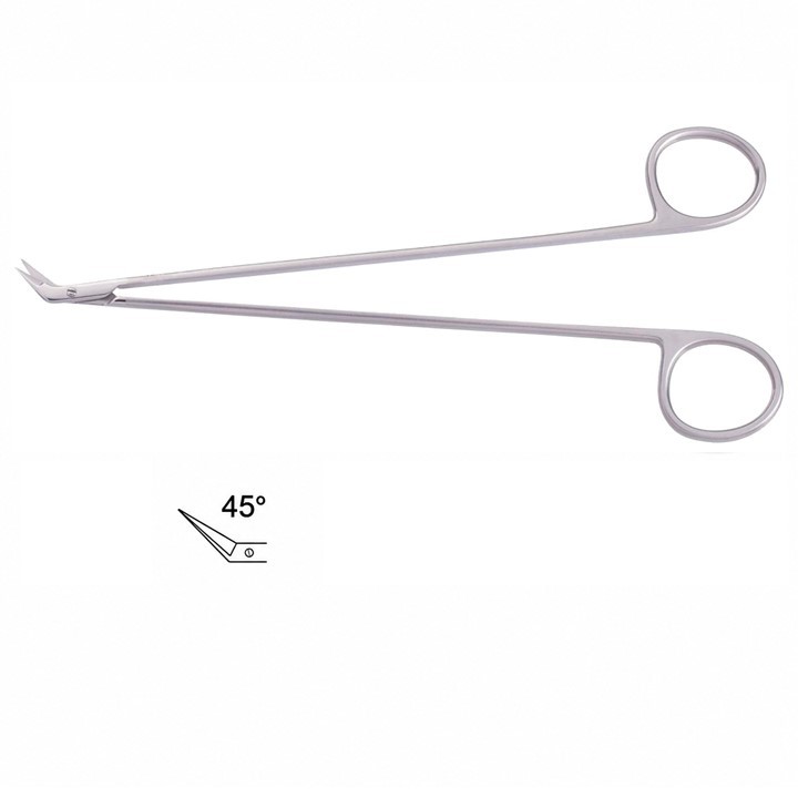 Angled 45°. Overall length 7in (17.8cm).
