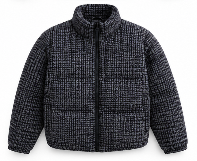 Navy & Grey Houndstooth