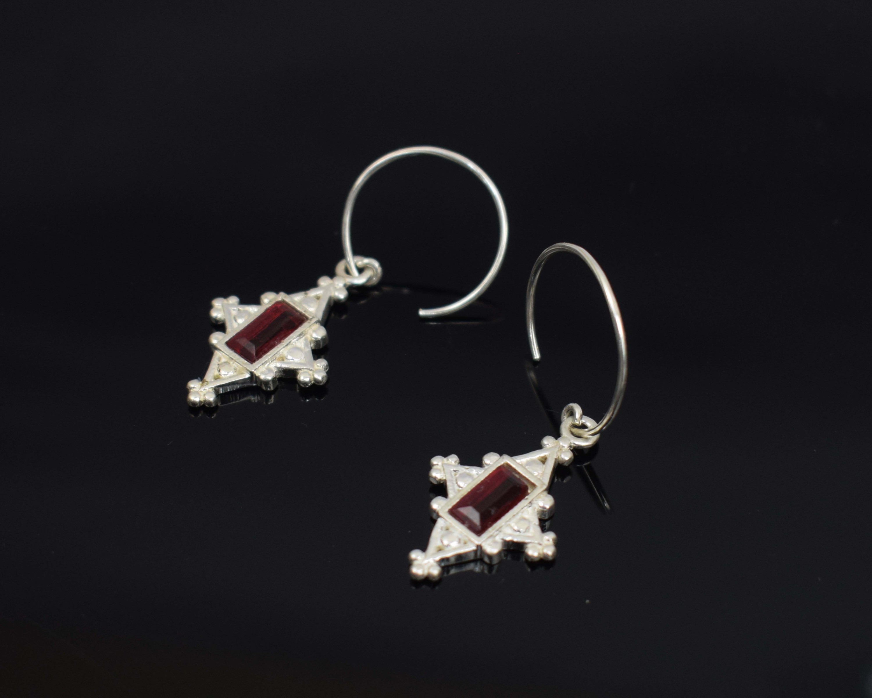 Boucle d'oreille Swarovski en argent sterling 925