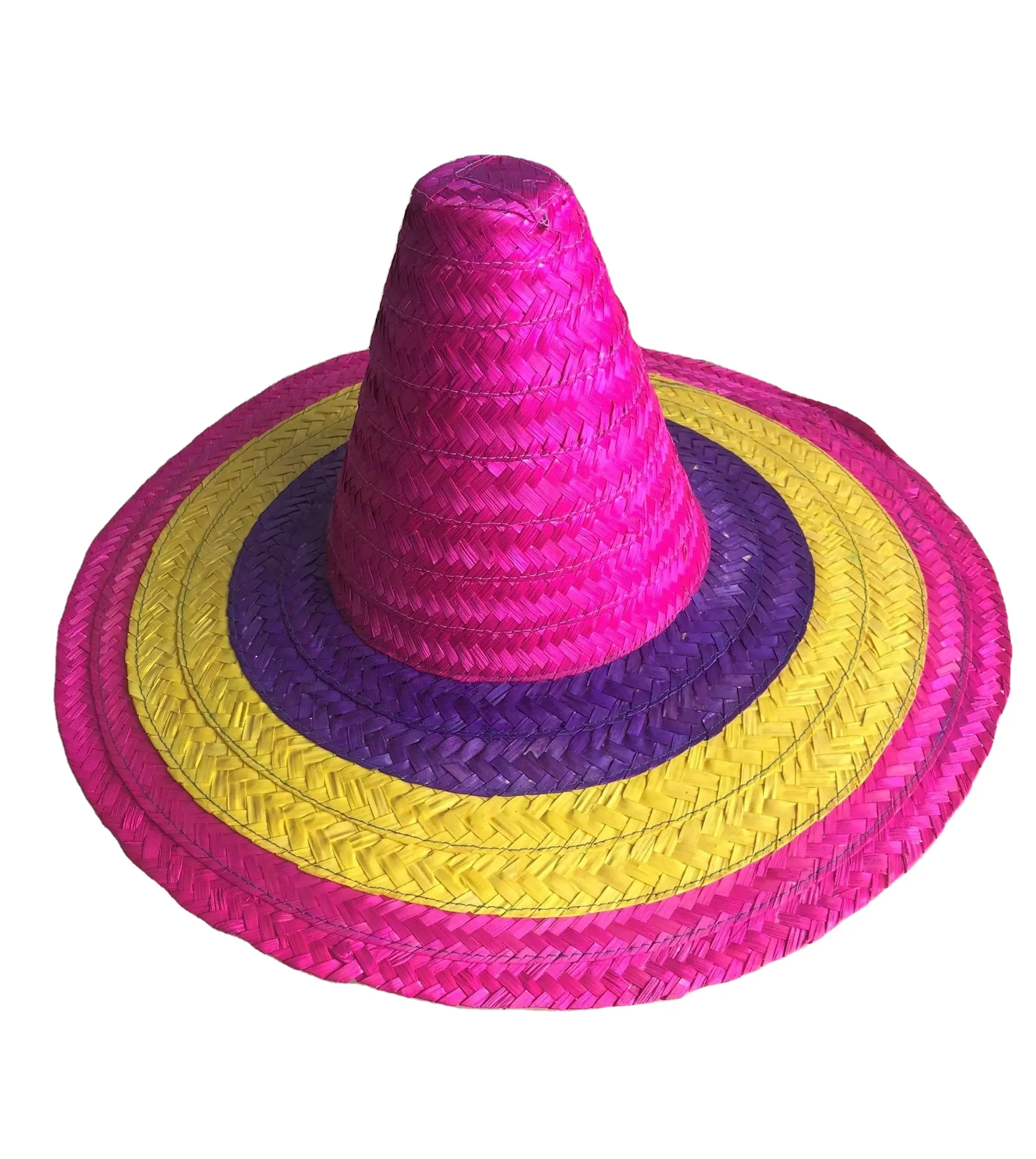 Sombrero de paja de verano personalizado al por mayor Sombrero de paja mexicano a precio competitivo con diseños creativos