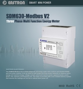 Growatt tpm-e仪表Eastron SDM630 Modbus V2价格3相Din轨道能量智能仪表用于太阳能系统中批准的功率计