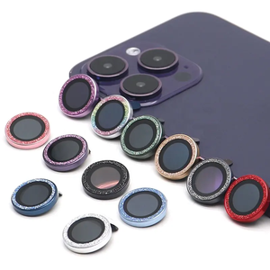 低価格Apple 16pro Max 15 14 12 13 12 12 11プラス金属素材携帯電話レンズ保護フィルム - Product Image 1