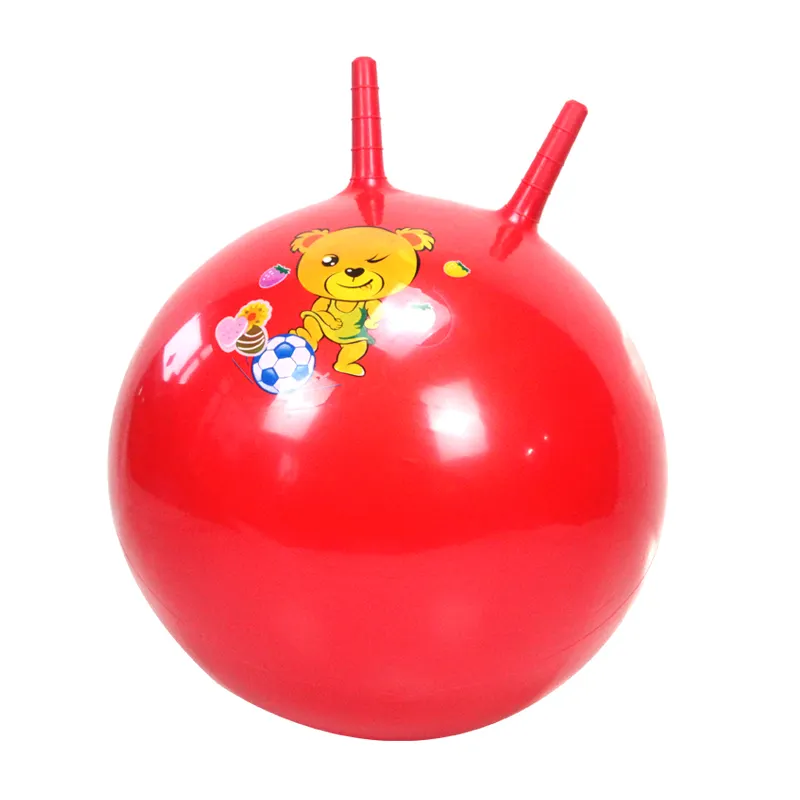 Venda quente barato venda crianças desenhos animados impresso segurança saltar bola com alça