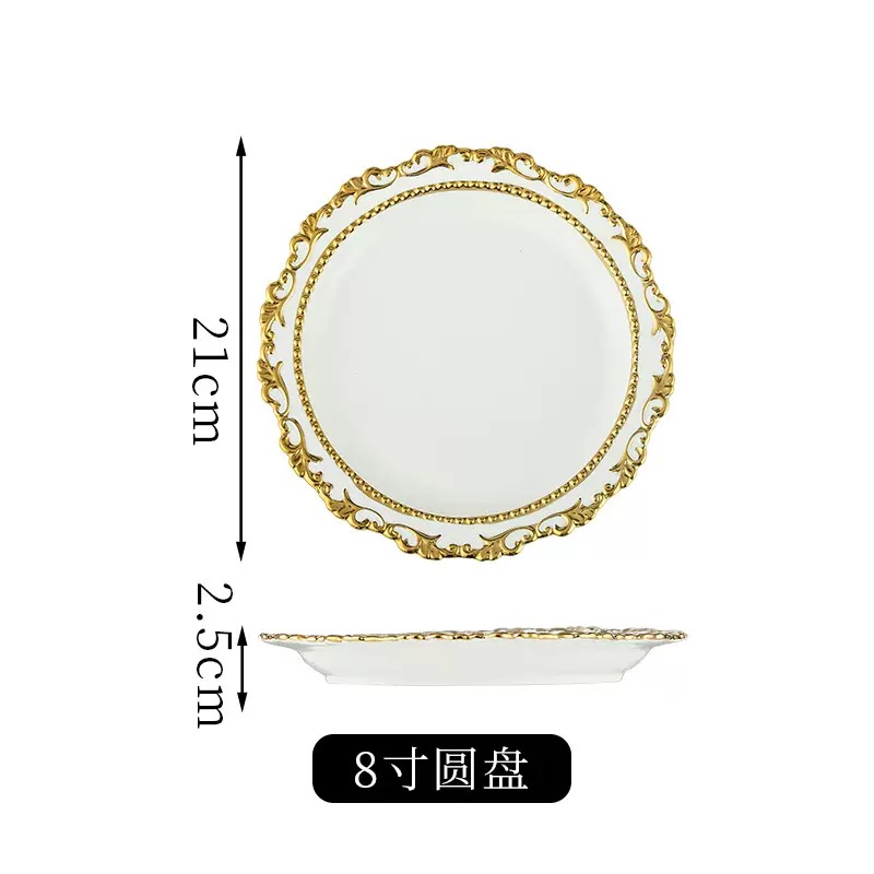 Assiette ronde de 6 pouces