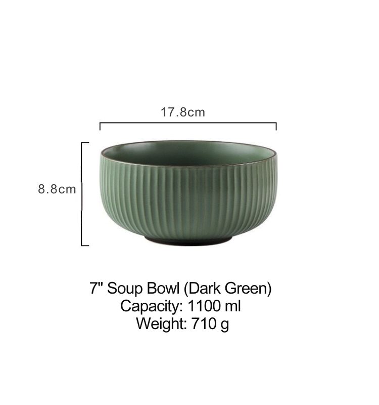 Bol à soupe de 7 pouces (vert foncé)