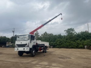 HAOY 4-Тонный бортовой кран, кран, китайский Телескопический прямой грузовик Dongfeng Howo 4*2, цена автокрана - Product Image 5