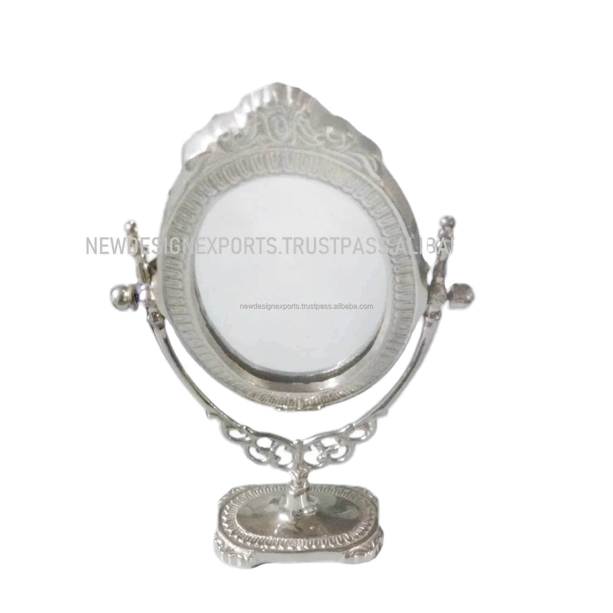 HAND MADE TABLE MIRROR SILVER COLOR