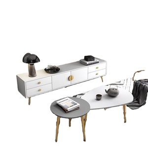 Diseño moderno al por mayor muebles para el hogar Multi funcional estilo minimalista melamina resistente sala de estar TV soporte mesa de centro - Product Image 1