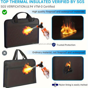 13 Pocket Document Transparent Erweitern des Datei ordners Feuerfester Akkordeon-Datei organisator mit Griff - Product Image 2