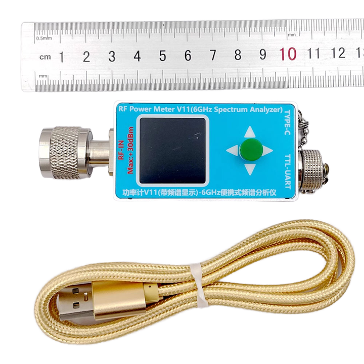Pengukur daya RF 2 dalam 1 tipe N V11 & penganalisis spektrum 6GHz (Unit utama + kabel tipe-c) untuk pengujian EMC