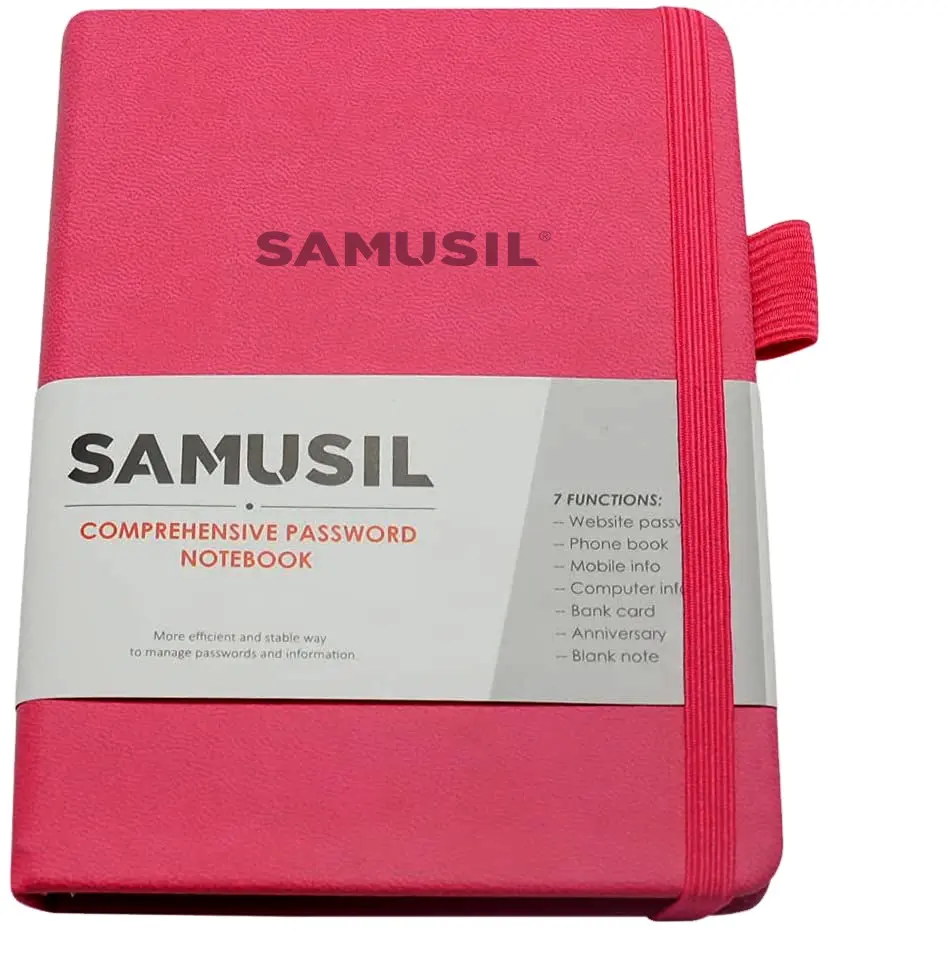 Capa dura para notebook amazon vermelho, tamanho de bolso, a6, mini carteiro de senha, livro, e-mail e livro com senha