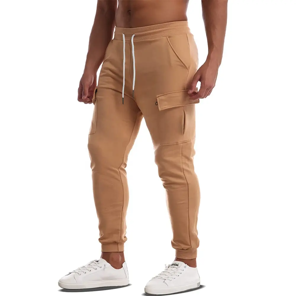 Pantalons de sport pour hommes, d'entraînement, de musculation, d'athlétisme, de course, avec poches, Cargo profond, new, 2020