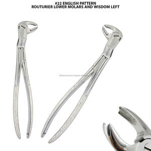 Pinza per estrazione dentale modello americano Routurier molari inferiori wisdom sinistra #22 12 L pinza per estrazione modello inglese - Product Image 5