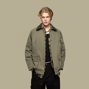 Chất lượng cao 100% Polyester vải cổ điển tiện ích Barn việc vặt trang trại áo bảo hộ lao động thời trang ngoài trời di sản lĩnh vực Áo khoác cho nam giới - Product Image 1