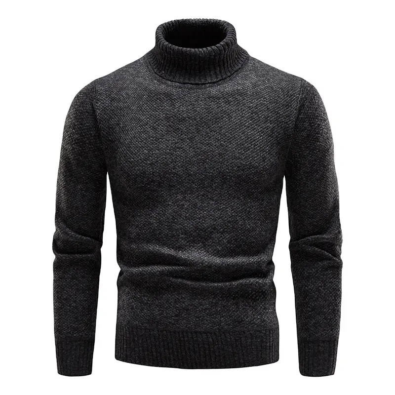 Male Gents Rib Pullover Knitting Sweater for Winter Season Custom Turtle Neck Knitted Men Turtleneck OEM Breathable Sweaters