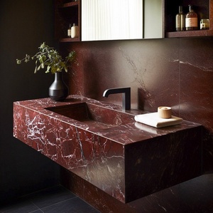 Rosso Levanto กระเบื้องหินอ่อนสีแดงธรรมชาติที่แปลกใหม่สำหรับห้องครัวพื้นรับประทานอาหารเคาน์เตอร์และห้องน้ำใช้งานได้หลากหลาย - Product Image 2