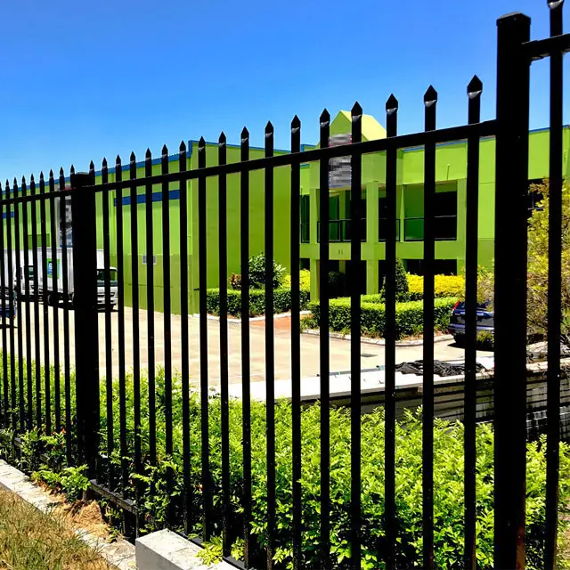 High quality outdoor aluminum picket pool fence panel zinc steel fence system no rust fence for home garden