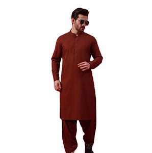 男士时尚Shalwar Kameez 2024透气男士高级Shalwar Kameez传统巴基斯坦男装