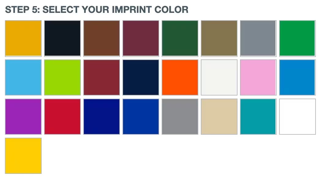 Toutes les couleurs disponibles