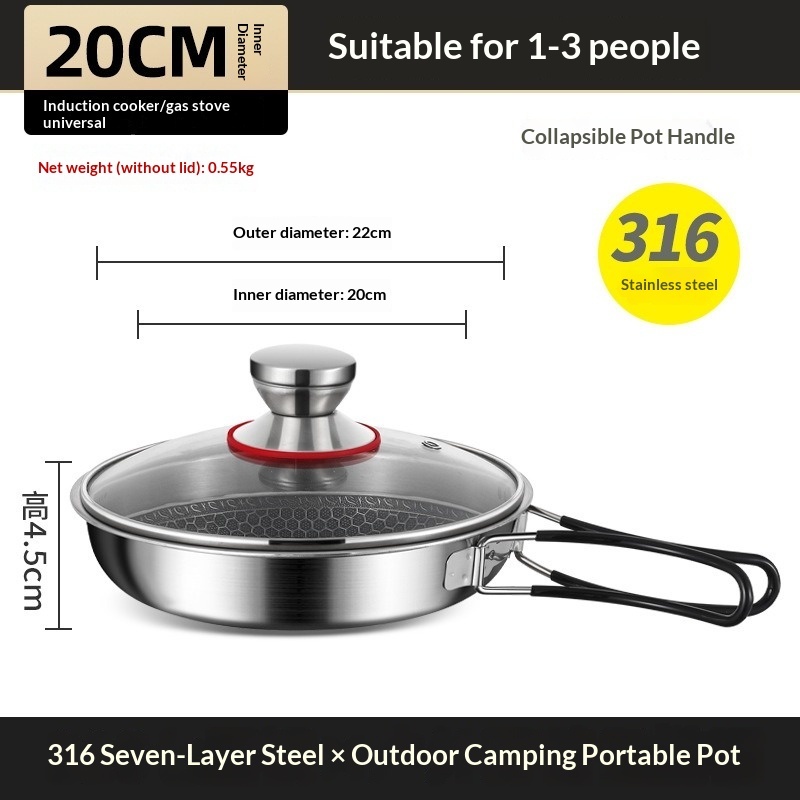18cm wok+lid+steamer+included storage bag