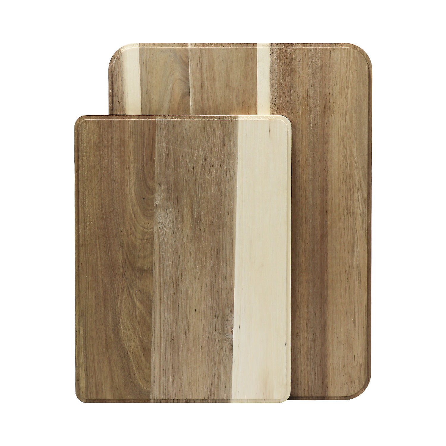 Acacia naturel avec contraste de rayures de bois de cœur et de bois de placage