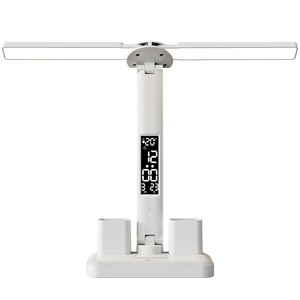 Vietnamese Factory's Rechargeable LED Desk <strong>Lamp</strong> Eye-Protecting Double-Ended Flicker-Free White Features <strong>Time</strong> Temperature Panel - Product Image 1