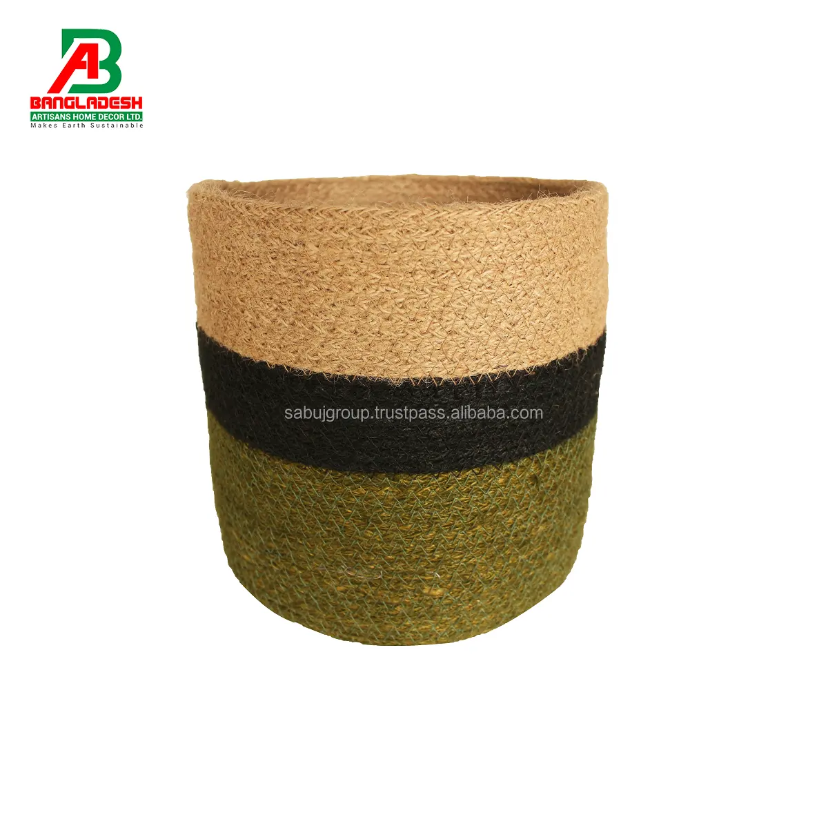 Fioriera da giardino 100% Eco Friendly Basket 100% corda di iuta macchina da cucire vaso da giardino Poly Liner all'interno di classe dal Bangladesh