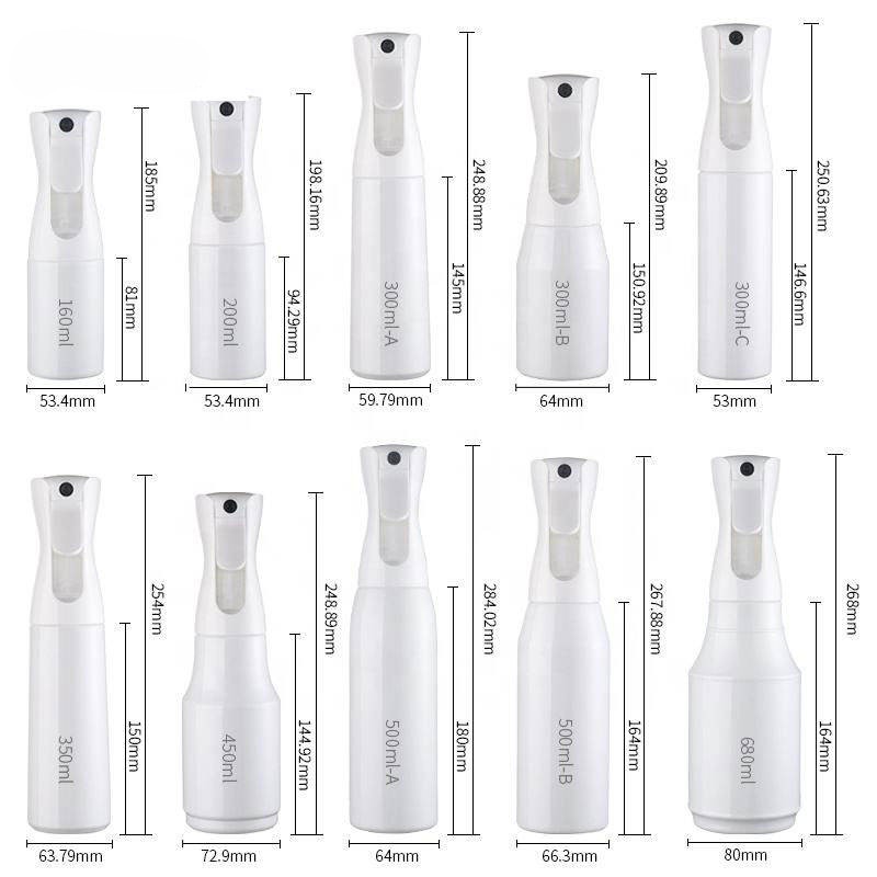 160 ml, 200 ml, 300 ml, 350 ml, 400 ml, 500 ml