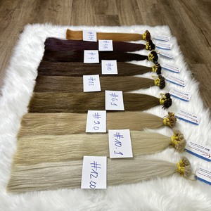 HOT HOT格安価格ケラチンヘアエクステンションフラットチップ人毛ナノチップ100% 、カラーベトナムヘア