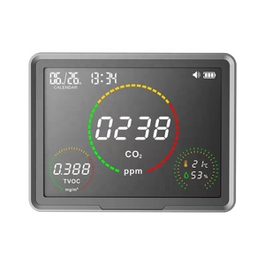 PTH-20A CO2 детектор NDIR 3 в 1 мониторинга качества воздуха TVOC температуры и влажности с часами календарь дисплей с сигнализацией, хорошее качество, газоанализатор - Product Image 1