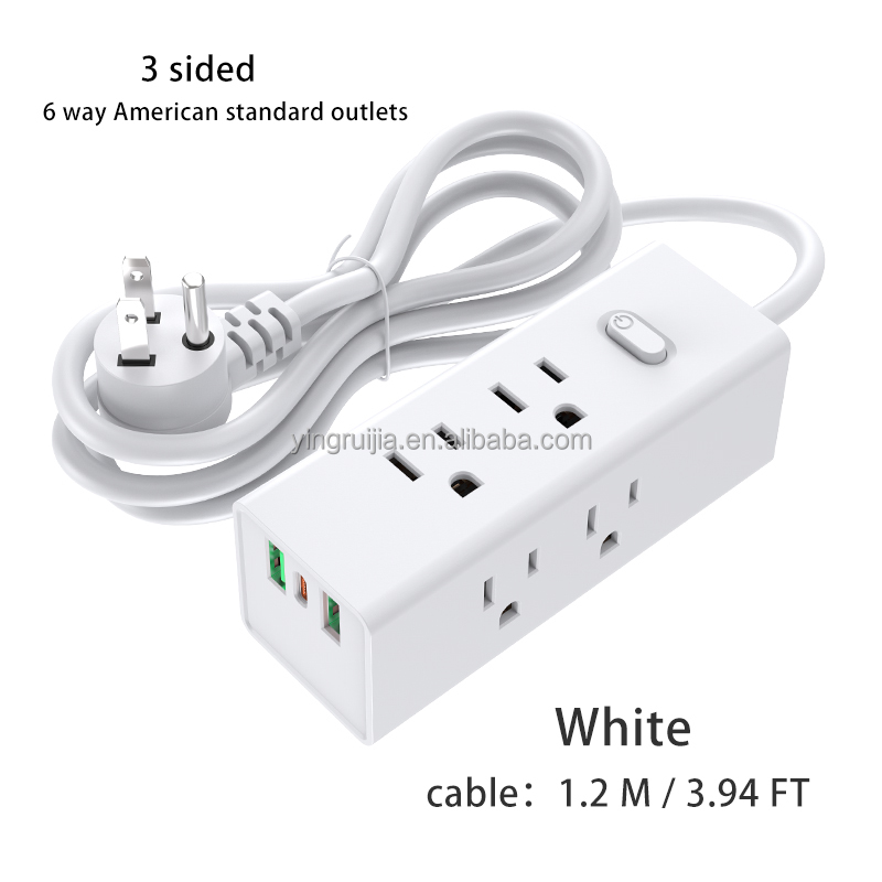 Plug-3pin-1.2M White-USA