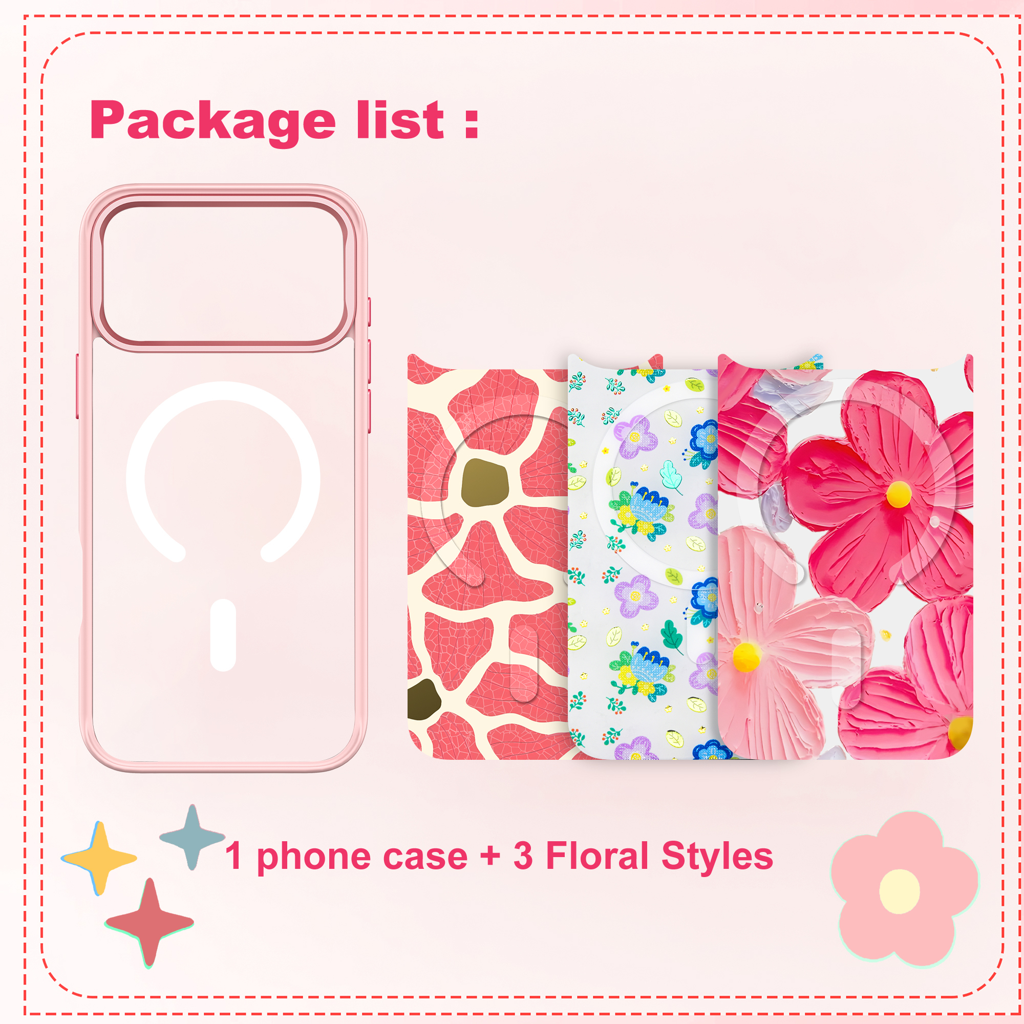 Base Shell + 3pcs Replaceable Back Panels