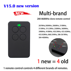 Abridor de puerta de garaje multifrecuencia negro 280-868MHz RF 433MHz control remoto clon código de aprendizaje código fijo código rodante - Product Image 5