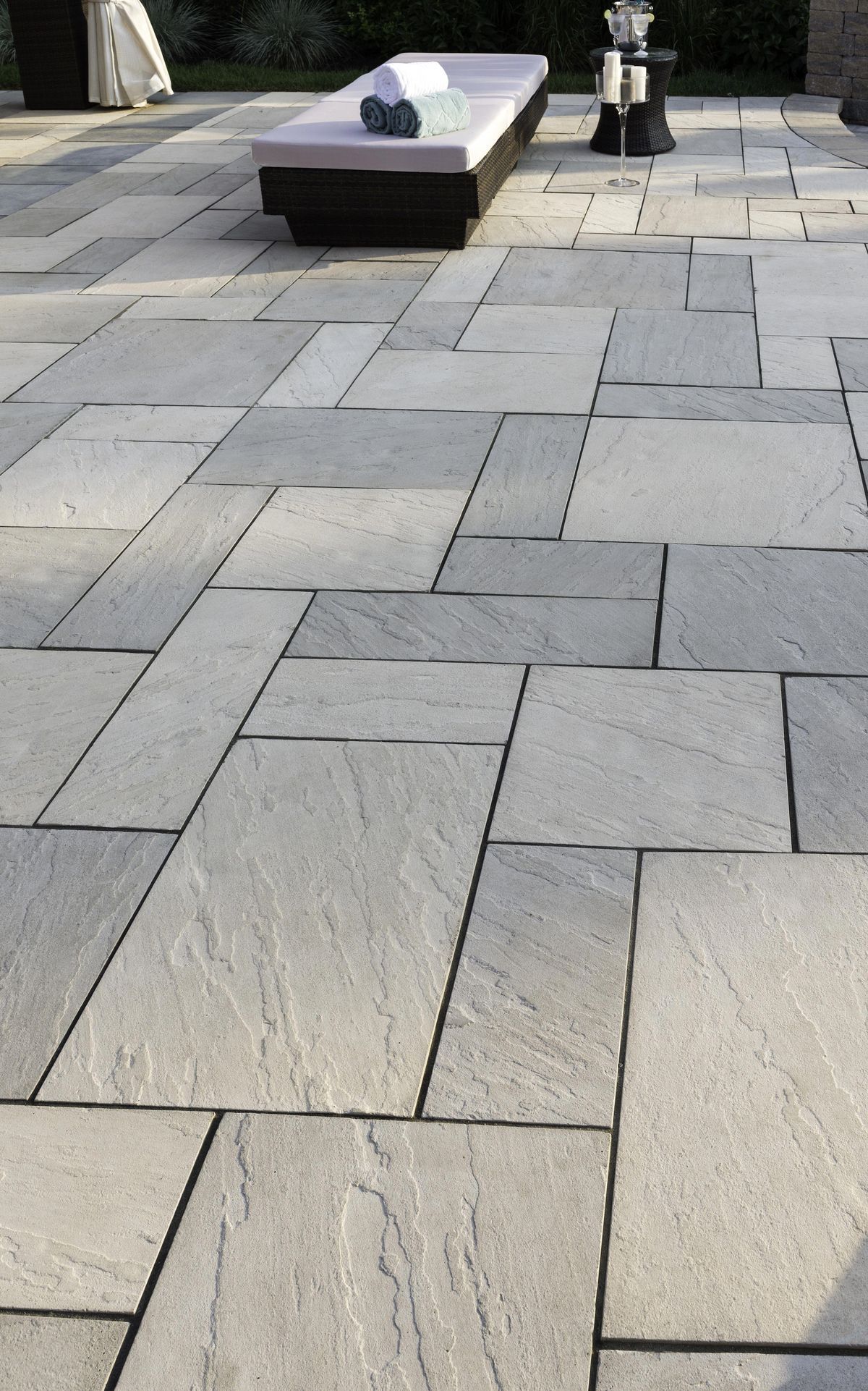 Ardoise blanche arctique motif pavé blanc doux