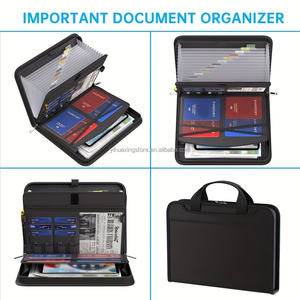 13 Pocket Document Transparent Erweitern des Datei ordners Feuerfester Akkordeon-Datei organisator mit Griff - Product Image 6