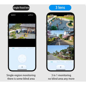 Su geçirmez 9MP 3 PTZ kameralar hepsi bir insan algılama açık wifi güvenlik kamerası yüksek çözünürlüklü ptz kamera - Product Image 4