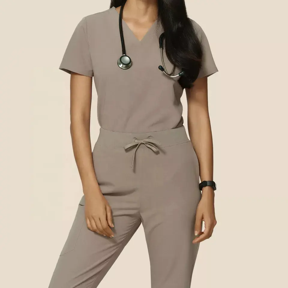 Uniforme de design de hospital personalizado, uniforme médico para mulheres jogger