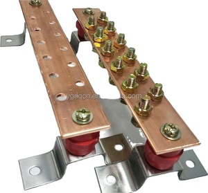 Free Shipping Circuit Breaker Copper <strong>Type</strong> Power Distributor Connector <strong>Busbar</strong> White - Product Image 1