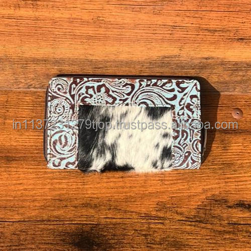 Brown With Turquoise Embossed