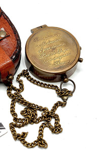 Handmade bronze Náutico bolso bússola <span class=keywords><strong>Digital</strong></span> Dial Display portátil para caminhadas-presente de Natal para marido esposa no dia do casamento - Product Image 5