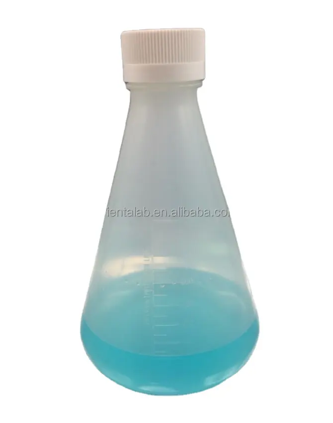 1000ml Transparent Plastic PP Polypropylene Graduated Wide Neck Screw Cap Conical Flask
