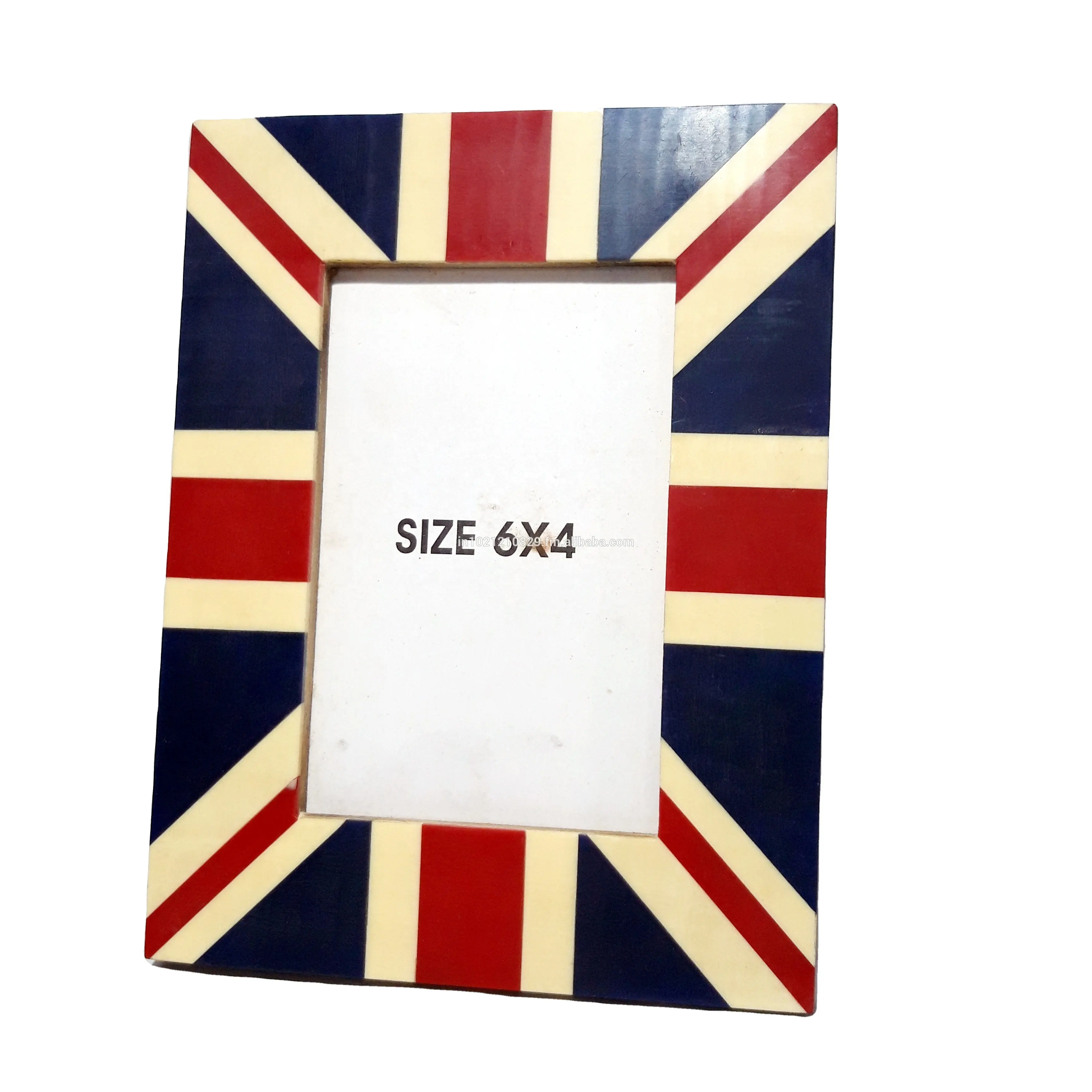 Diseño de bandera de país, combinación de colores, marco de fotos de resina, marco de fotos rectangular, Decoración de mesa de pared, diseño de bandera del Reino Unido, Marco de imagen