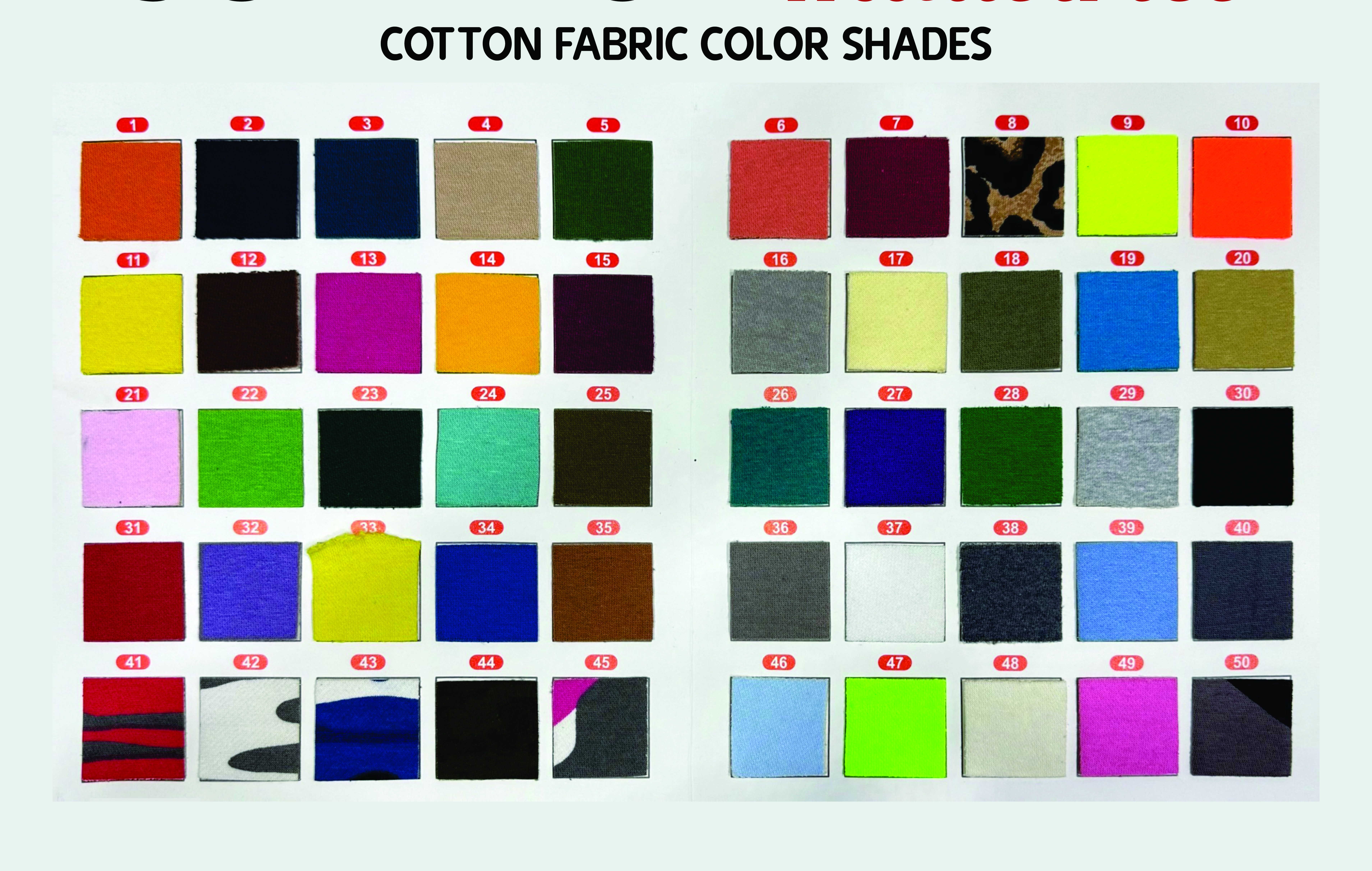 Toutes les couleurs disponibles