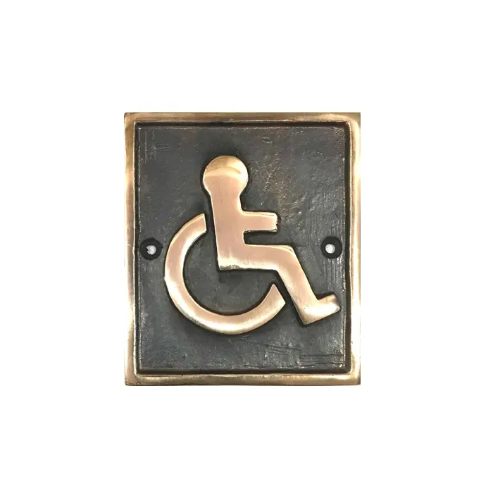Латунные знаки с ограниченными возможностями, индивидуальная Латунная дверная табличка, доступная под заказ антикварная Латунная дверная табличка